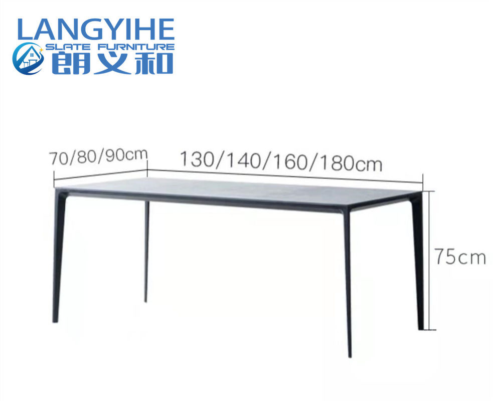 石の平板の家の最小主義の大理石のダイニング テーブル130x70cm